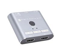 Diyeeni Commutateur 2.1, Sortie 2 en 1 Bidirectionnelle 16K 60Hz 8K 120Hz 4K 240Hz 48Gbps, avec HDR10+ et HDR Dynamique, pour PC de Jeu TV