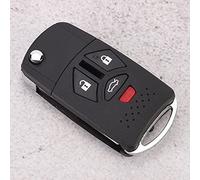 Diyeeni Coque de clé Télécommande Pliable 3 + 1 Boutons pour Eclipse 2007-2010 Lancer Galant Outlander Endeavour, étui de Rechange pour clé Intelligente avec Sculpture Précise et Durable