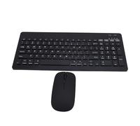 Diyeeni Ensemble Clavier et Souris sans Fil, 4 Canaux Double Modes Rechargeables Bluetooth 2,4 G Combo avec Conception Ergonomique à Faible Bruit pour (Black)
