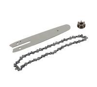 Diyeeni Ensemble de Chaîne de Tronçonneuse avec Pignon en Acier, Plaque de | Chaîne 1/4 230 mm, kit de remplacement pour mini tronçonneuse électrique, scie à main