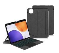 Diyeeni Étui pour Clavier pour iOS Air 11 M3/M2 2025/2024 Air 5/4 pour iOS Pro 11 4/3/2/1 avec Clavier Amovible Magnétique, pavé Tactile rétroéclairé 7 Couleurs, Fente pour Stylet,