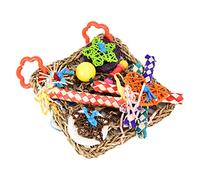 Diyeeni Filet d'escalade pour Oiseaux, Jouets à Mâcher Colorés pour Petits Perroquets, Jouets Suspendus pour Perruches, Calopsittes, Tourtereaux