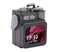 Diyeeni Haut-Parleur Bluetooth Portable, Haut-Parleur Bluetooth 5.4 avec écran HD intégré en Métal avec Crochet à Boucle pour Camping en Plein Air, Randonnée, Voyage