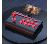 Diyeeni Joystick de sans Fil Bluetooth, Contrôleur de Jeu de D'arcades Classique Universel, Supporte Turbo et Macro, Compatible avec Wins, SteamDeck, NeoGeo Mini (BLACK)