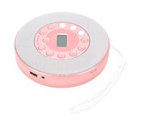 Diyeeni Lecteur CD Portable avec Haut-Parleur, Micro intégré, Batterie Rechargeable 2000 MAh, Anti-Saut, Lecture de Mémoire, Enregistrement de CD sur clé USB, Bluetooth, Entrée AUX, pour (Rose)
