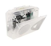 Diyeeni Lecteur de Cassettes Portable Radio AM FM, Lecteur de Cassettes avec Prise Jack 3,5 Mm, Convertit Les Cassettes en USB et SD, Haut-parleurs Intégrés, Fonctionne sur Batterie ou (Transparente)