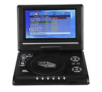 Diyeeni Lecteur DVD Portable - Écran Pivotant LCD HD TV 7 Pouces Avec Lecture de Carte Intégrée Pour Vols, Trajets Routiers - Support SVCD, VCD, CD, CD-R/RW - Lecteur de Voiture (EU)