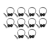 Diyeeni Lot de 10 écouteurs de Salle de outeurs Filaires de 3,5 Mm avec Bandeau Réglable et Coussinets d'oreille Doux pour étudiants, Enfants, école, Bibliothèque,