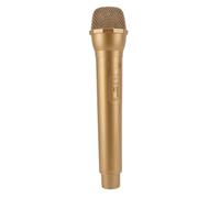 Diyeeni Microphone Réaliste, Microphone Simulé Lumière Portable pour la Pratique de la Parole (Gold)