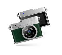Diyeeni Mini Keychain Camera, 1080p 30FPS Small Retro Retro Camera, Portable Micro Video Cameras pour L'enregistrement D'étude de Voyage, Affichage de Couleur de 0,96 Pouce, 4 Filtres, (Green)