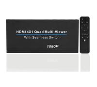 Diyeeni Multiviewer HDMI avec fonction de Télécommande Infrarouge, HDMI Quatre entrées une sortie Multi-Viseur Écran Commutateur 4x1 HDMI Seamless Switcher(EU)