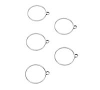 Diyeeni Pendentifs Ronds à Lunette Arrière Ouverte en Acier Inoxydable de 22 Mm pour la Fabrication de Bijoux en Résine, Paramètres de Lunette Géométriques DIY - Lot de 5 Cadres de Pendentif Creux,