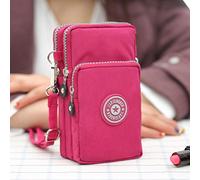 Diyeeni Sac à Bandoulière Chic pour Femmes et Filles, Sac à Bandoulière pour Téléphone Portable avec Fermeture à Sangle Réglable pour Téléphone Grand écran, Billets de Cent Dollars, Clés, (Rouge)