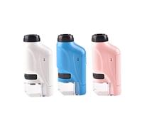 Diyeeni Science Toys Microscope Portable Haute Définition pour Enfants, Kit de Microscope éducatif pour Enfants, de Poche pour Cadeau d'anniversaire de Noël pour (Diyeenioden415fz7-10326015)