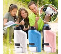 Diyeeni Science Toys Microscope Portable Haute Définition pour Enfants, Kit de Microscope éducatif pour Enfants, de Poche pour Cadeau d'anniversaire de Noël pour (Diyeenioden415fz7-10326016)