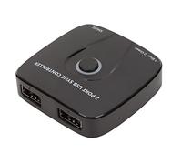Diyeeni Sélecteur de Commutateur USB 2 en 1, Commutateur USB Multifonctionnel KM pour le Partage de Souris et de Clavier, Protection électrostatique ESD, adapté aux Utilisateurs de Netware