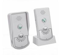 Diyeeni Sonnette sans Fil, Bidirectionnel à Piles Rechargeables, Portée de 1 000 M, avec Une Autonomie de Batterie Longue Durée de 8 Mois, pour Système D'appel D'infirmière à Domicile, (White)