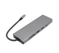 Diyeeni Station D'amarrage USB C, Moyeu USB C à 8 Ports avec 4K 30Hz HDMI, PD3.0 100W, USB2.0, USB3.2, USBC, SD/TF & M.2 SSD ENCLOSUATION DRIDE, SPILITEUR USB Aluminium pour