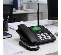 Diyeeni Téléphone Fixe sans Fil 2G, Téléphone de Bureau sans Fil Double Mode GSM TD avec écran 2,4 Pouces, Radio FM, Réveil, Identification de L'appelant, Appel Mains Libres pour Usage (Prise UE)