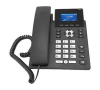 Diyeeni Téléphone VoIP Professionnel à 2 Lignes, 2.4 Pouces, avec Suppression du Bruit PoE, Port Casque USB RJ9 EHS, pour Petites Entreprises et Bureaux