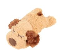Diyeeni Training Puppy Comfort Toy, Drôle Portable Adorable Interactive Heartbeat Puppy Toys pour Promouvoir la Relaxation pour Animaux de Compagnie (Brown)