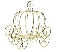 diyfixlcd Centre de table en forme de carrosse de Cendrillon en forme de carrosse de princesse décorative en métal doré pour cadeau de mariage