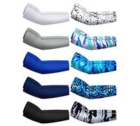 diyfixlcd Lot de 10 paires de manchons de protection solaire pour le sport, le basket-ball, la course à pied, le cyclisme, le golf, Multicolore, taille unique