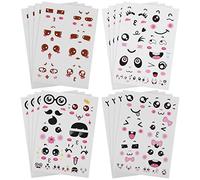 diyfixlcd Lot de 16 autocollants mignons avec yeux et nez pour livres, tasses, bouteilles d'eau, décoration à faire soi-même