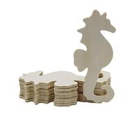 diyfixlcd Lot de 24 formes d'hippocampe en bois brut - 12,7 cm de haut - Prêt à peindre ou décorer