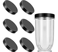 Diyfixlcd Lot de 6 couvercles de rechange en plastique noir compatibles avec Magic Bullet 250 W