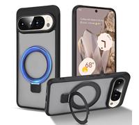 DiyGody Coque Magnétique Compatible avec Google Pixel 9 Pro XL 6,8 Pouces 2024, Housse en TPU PC avec Anneau de Support Compatible avec MagSafe, Étui de Protection Antichoc Anti-Rayures Antidérapant