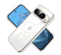 DiyGody Coque Magnétique pour Google Pixel 9 Pro XL 6,8 Pouce 5G 2024, Étui en TPU Acrylique Transparente avec HaloLock Compatible avec MagSafe, Housse de Protection Antichoc Anti-Rayures Antidérapant
