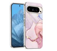 DiyGody Housse Élégante Compatible avec Google Pixel 10 Pro XL 6,8 Pouces 2025, Coque en TPU Ultra Fine avec Dessin de Marbré Rose pour Femmes, Étui de Protection Antichoc Anti-Rayures Antidérapant