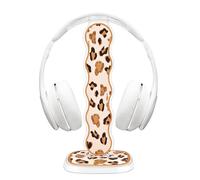 DiyGody Support Casque Universel avec Base Solide, Support de Bureau pour Écouteurs Portable Détachable, Dessin de Imprimé Léopard pour Femmes, Porte Casque en Acrylique pour Headset Sony/Philips/Bose