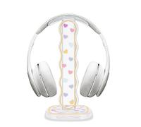 DiyGody Support Casque Universel avec Base Solide, Support de Bureau pour Écouteurs Portable Détachable, Joli Modèle de Cœur pour Fille, Porte Casque en Acrylique Transparente pour Headset Sony Bose