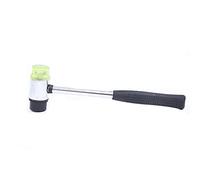 DIYHeavy Duty griffe Hammer, Marteau à tête ronde multi-usages avec manche en tube d'acier et tête en caoutchouc remplaçable