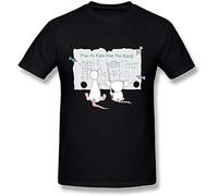 diyi Men's Pinky and The Brain Talking Over The World Mouse Black T Shirt Black(Medium)