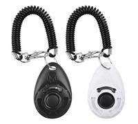 Diyife 2 Pack Dog Clickers with Elastic Wrist Strap - Large Button Training Clicker for Dogs, Cats, Horses - Professional Pet Training Tool for Behavior Conditioning