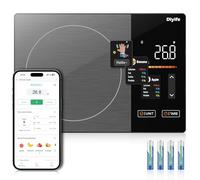 Diyife Balance Alimentaire Calcul Calories avec Écran TFT Couleur, Balance de Cuisine Numérique Base de Données Alimentaire Intégrée- Analyse Calories, Lipides etc, Personnalisable, 5 Unités, avec APP