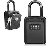 Diyife Boîte à Clé avec Crochet, Key Lock Box, Extérieur étanche Boîte à Clé Sécurisée, Combinaison Clés Stockage Boîte de Verrouillage, pour Maison Garage à L'école-Noir