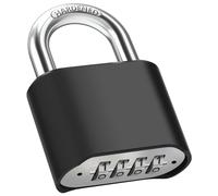 Diyife Cadenas Code 4 Chiffres, 52mm Cadenas Extérieur Etanche, Robuste et Antivol, 8mm Loquet Cadenas à Combinaison, Exterieur Serrure Porte de Garage, pour Jardins, Cours, Porte, Clôture, Casier