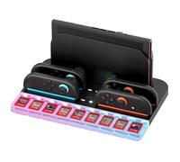 Diyife Chargeur pour Nintendo Switch 2, Station de Charge pour Pro Manettes, pour 9 Cartes de Jeu, 4 Manettes et 1 Station d'accueil Officielle pour Nintendo Switch 2