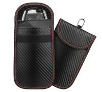 Diyife Lot de 2 Pochette Faraday Clé Voiture, Portable Mini Etui Anti RFID | Signal Blocage Faraday Sac pour Clef Voiture Keyless, Protection Antivol Anti Piratage de Télécommande Véhicule