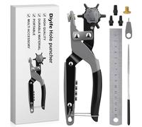 Diyife Pince Perforatrice, avec Compartiment de Rangement, Perforatrice Cuir, Robuste Poinçon À Ceinture Professional, pour Cuir, Papier, Plastique, Feutre, Projets de Bricolage et D'Artisanat