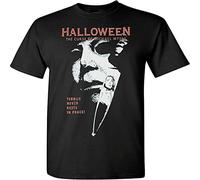 Diyilu Halloween The Curse of Michael Myers Retro Mens Vintage T-Shirt Black L