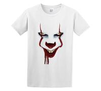Diyilu It Chapter Two Framed Movie Poster (Pennywise The Clown Bloody Face) Mens T-Shirt Novelty Tops White XL