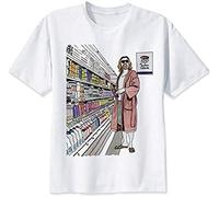 Diyilu The Big Lebowski Dude T Shirt Men Cartoon Cool Funny White Tshirt Print T-Shirt Men Tees White XL