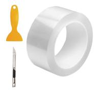 Diyixisk Lot de 3 films de protection de peinture transparents 5 cm x 10 m avec raclette et couteau auto-cicatrisant pour voiture, vélo, moto, meubles