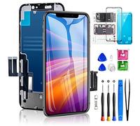Diykitpl Écran de rechange pour iPhone 11 6,1" LCD tactile 3D pour A2111, A2223, A2221, avec kit d'outils de réparation, tapis de vis magnétiques, protecteur d'écran, cadre adhésif étanche