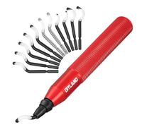 DIYLAND Ebavureur Outil D'ébavurage, Burr Remover avec 11 Lames de Rechange en 4 Modèles, 360 ° Rotatif Ébavureur pour l'impression 3D, Resine Epoxy, Plastique, PVC, Wood, Aluminium Cuivre et Acier